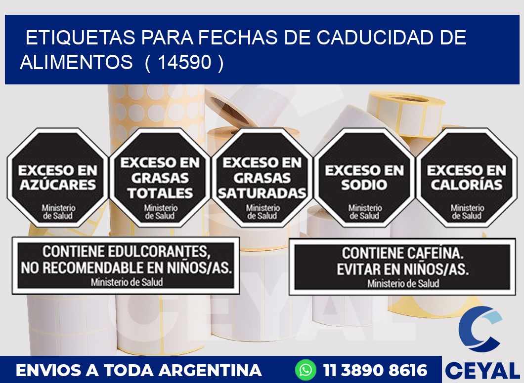 ETIQUETAS PARA FECHAS DE CADUCIDAD DE ALIMENTOS  ( 14590 )