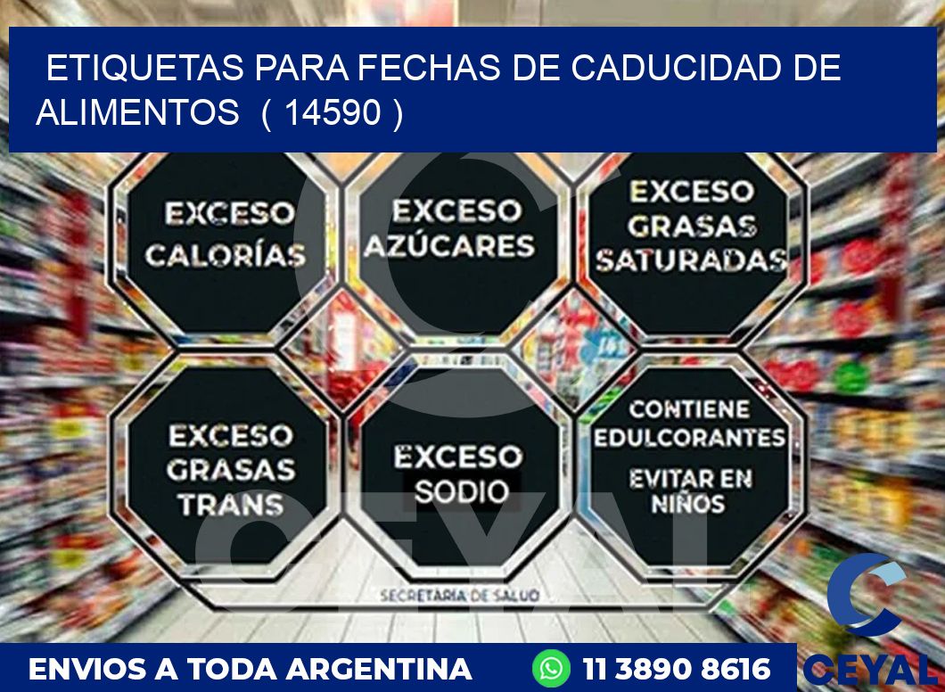 ETIQUETAS PARA FECHAS DE CADUCIDAD DE ALIMENTOS  ( 14590 )