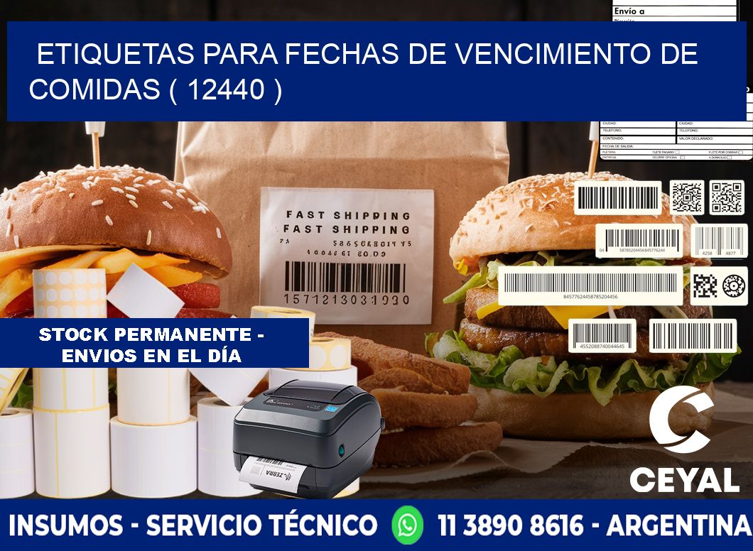ETIQUETAS PARA FECHAS DE VENCIMIENTO DE COMIDAS ( 12440 )