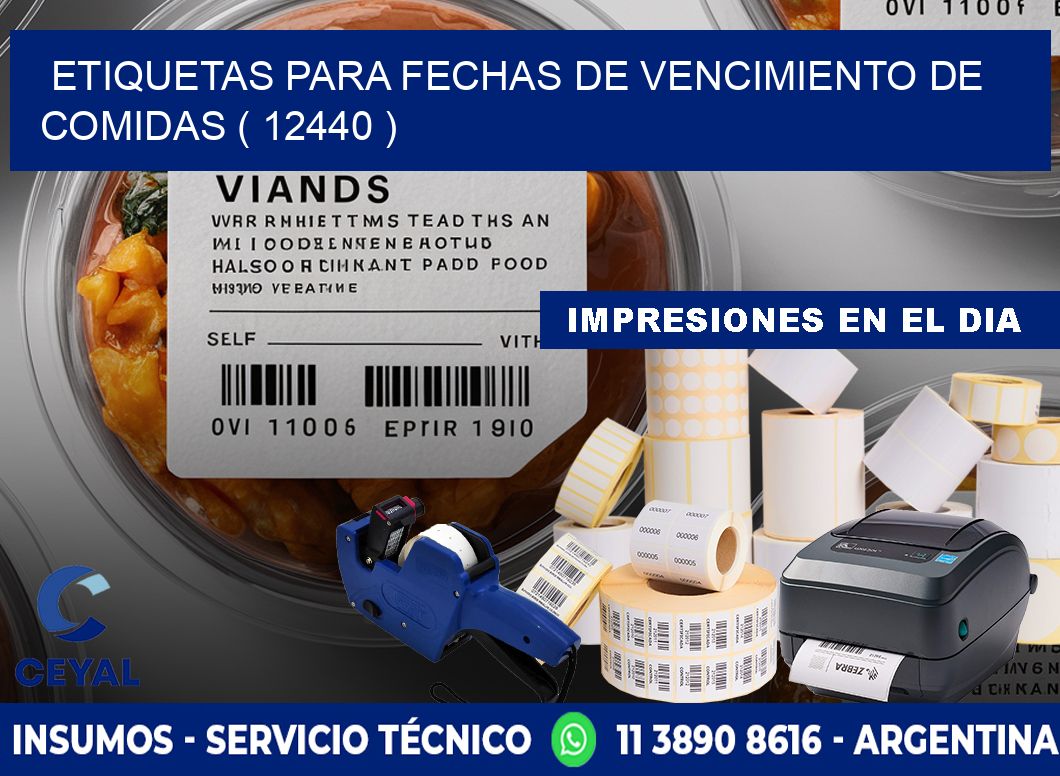 ETIQUETAS PARA FECHAS DE VENCIMIENTO DE COMIDAS ( 12440 )