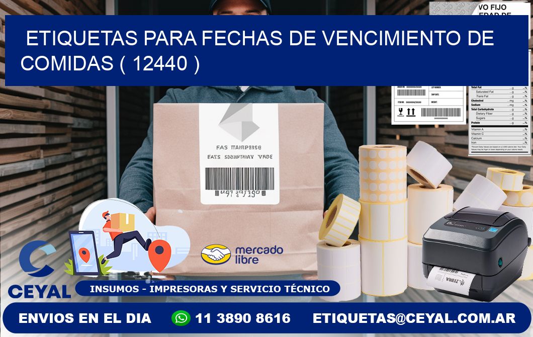 ETIQUETAS PARA FECHAS DE VENCIMIENTO DE COMIDAS ( 12440 )