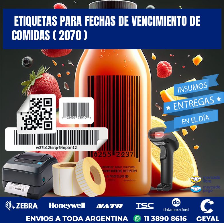 ETIQUETAS PARA FECHAS DE VENCIMIENTO DE COMIDAS ( 2070 )
