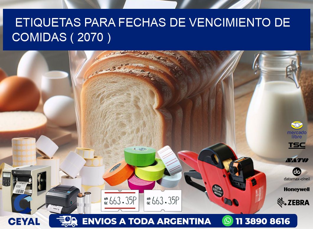 ETIQUETAS PARA FECHAS DE VENCIMIENTO DE COMIDAS ( 2070 )