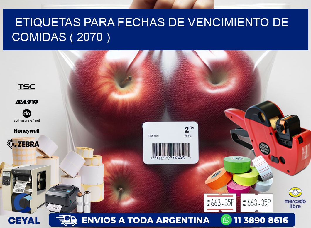 ETIQUETAS PARA FECHAS DE VENCIMIENTO DE COMIDAS ( 2070 )