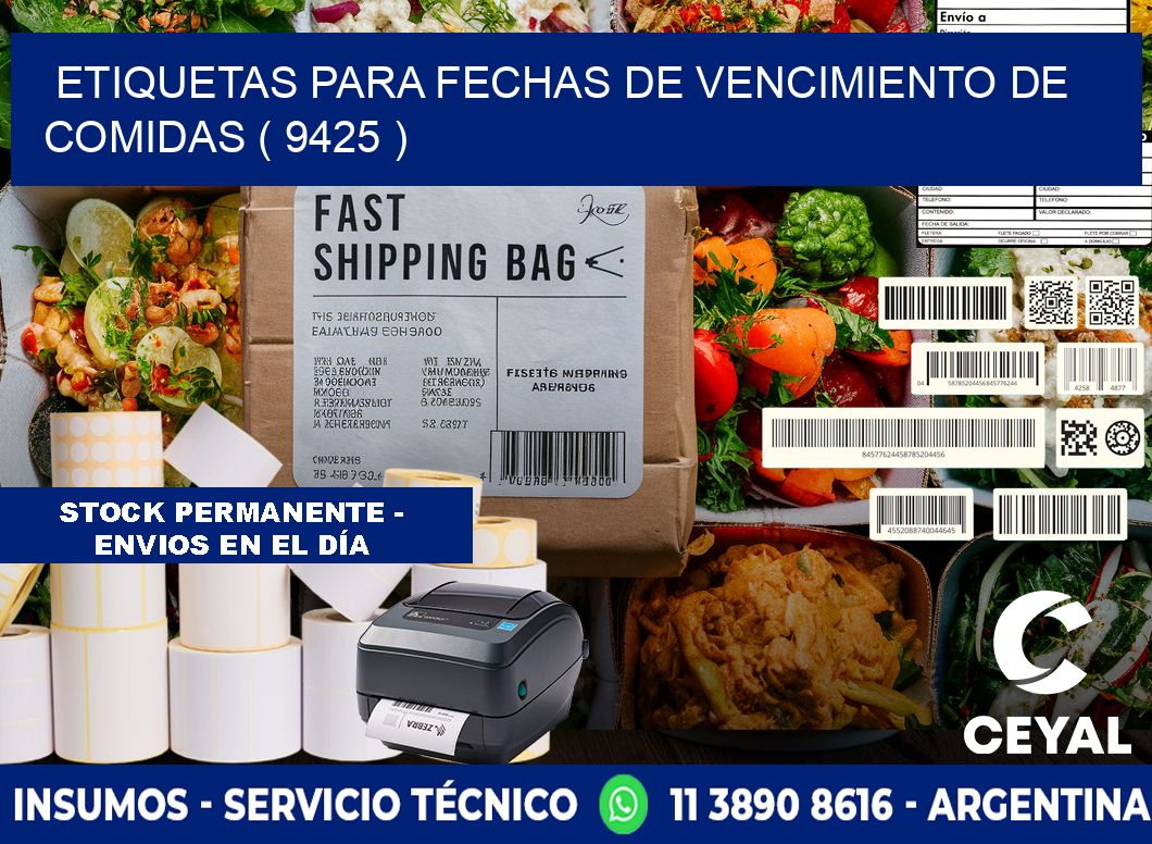 ETIQUETAS PARA FECHAS DE VENCIMIENTO DE COMIDAS ( 9425 )