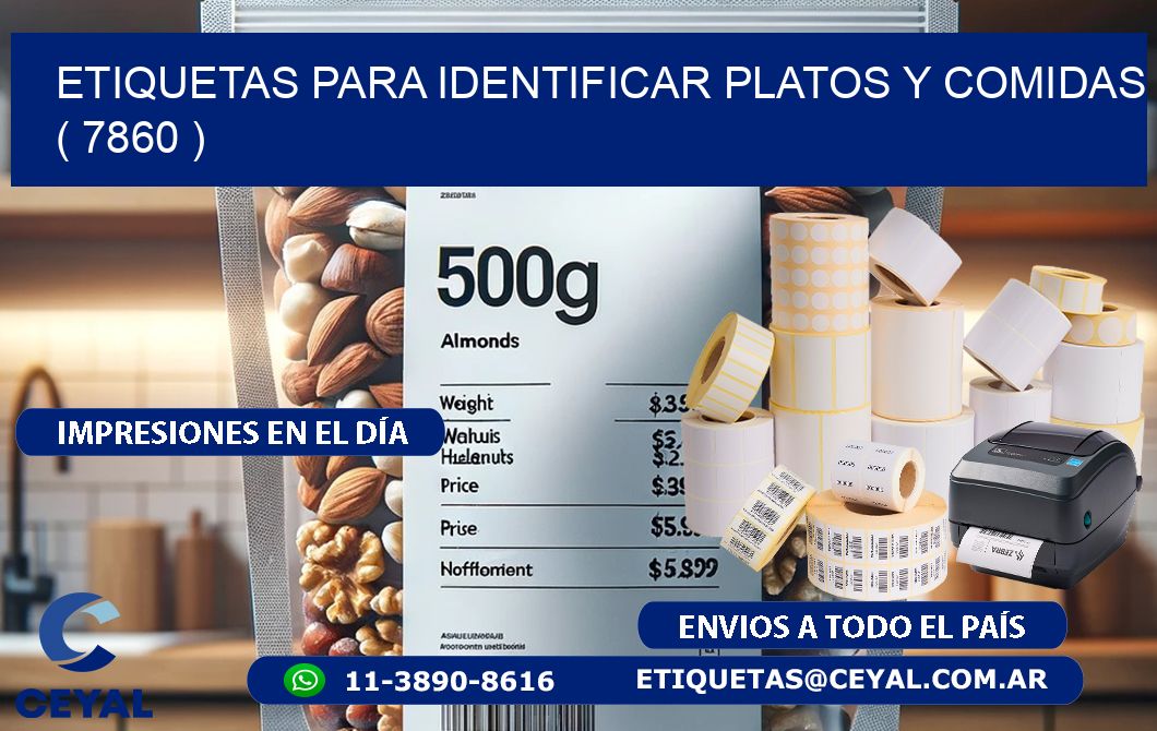 ETIQUETAS PARA IDENTIFICAR PLATOS Y COMIDAS  ( 7860 )