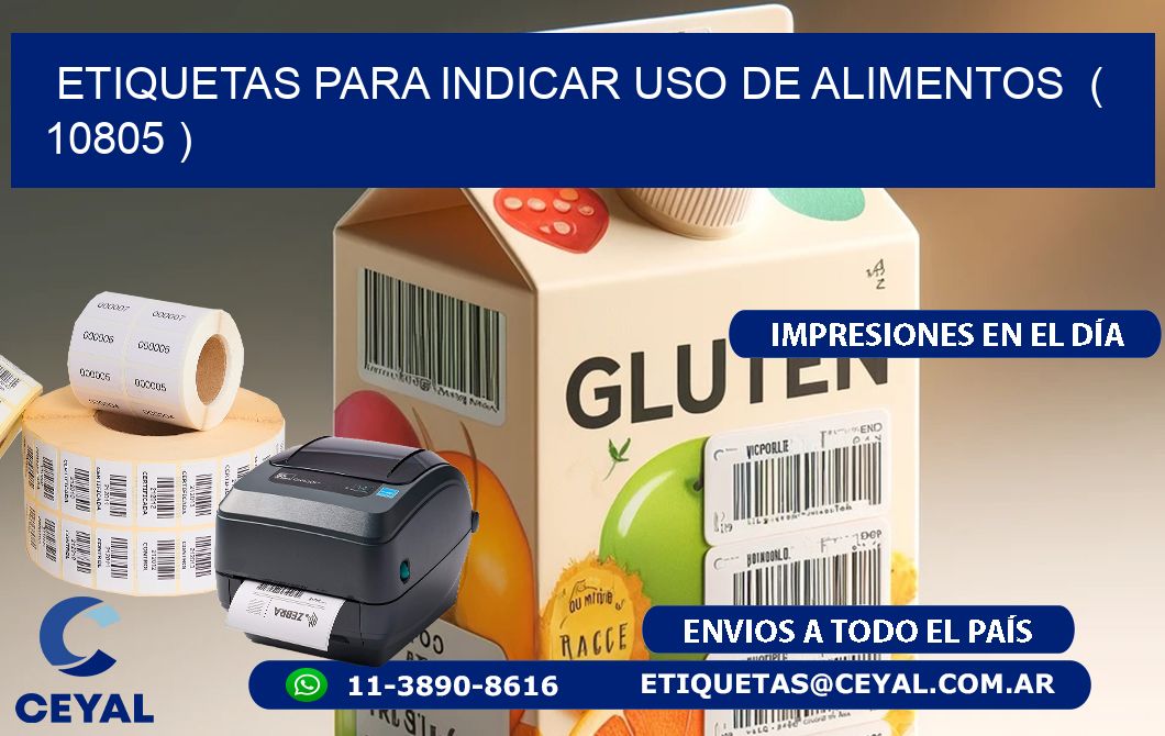 ETIQUETAS PARA INDICAR USO DE ALIMENTOS  ( 10805 )
