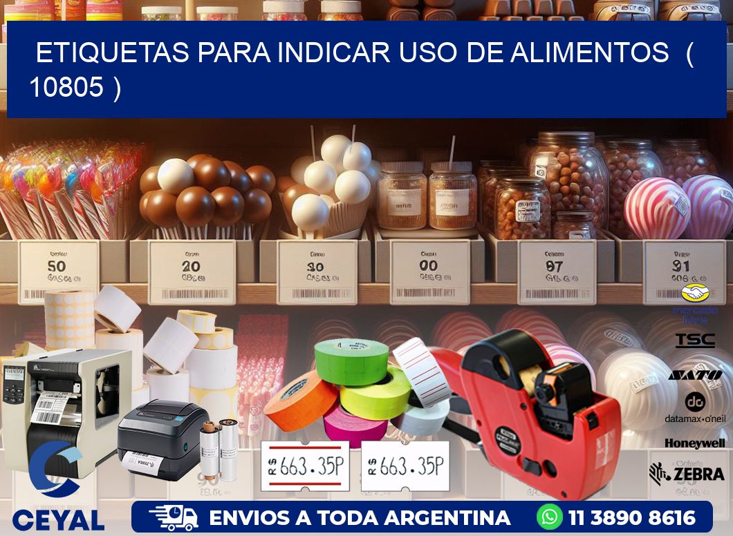 ETIQUETAS PARA INDICAR USO DE ALIMENTOS  ( 10805 )