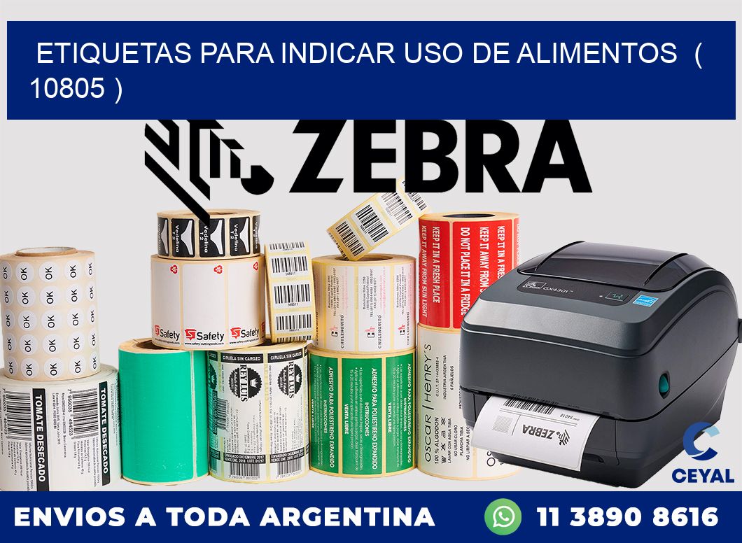 ETIQUETAS PARA INDICAR USO DE ALIMENTOS  ( 10805 )