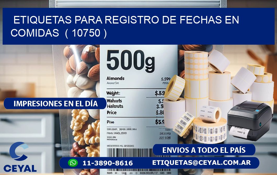 ETIQUETAS PARA REGISTRO DE FECHAS EN COMIDAS  ( 10750 )
