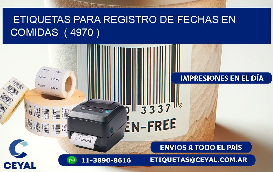 ETIQUETAS PARA REGISTRO DE FECHAS EN COMIDAS  ( 4970 )