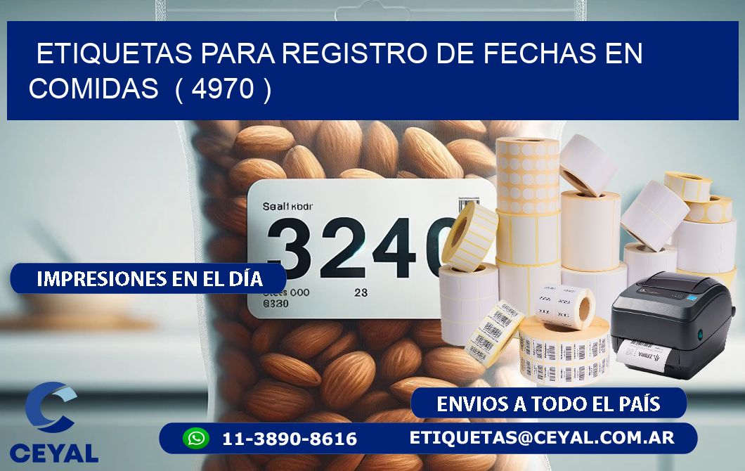ETIQUETAS PARA REGISTRO DE FECHAS EN COMIDAS  ( 4970 )