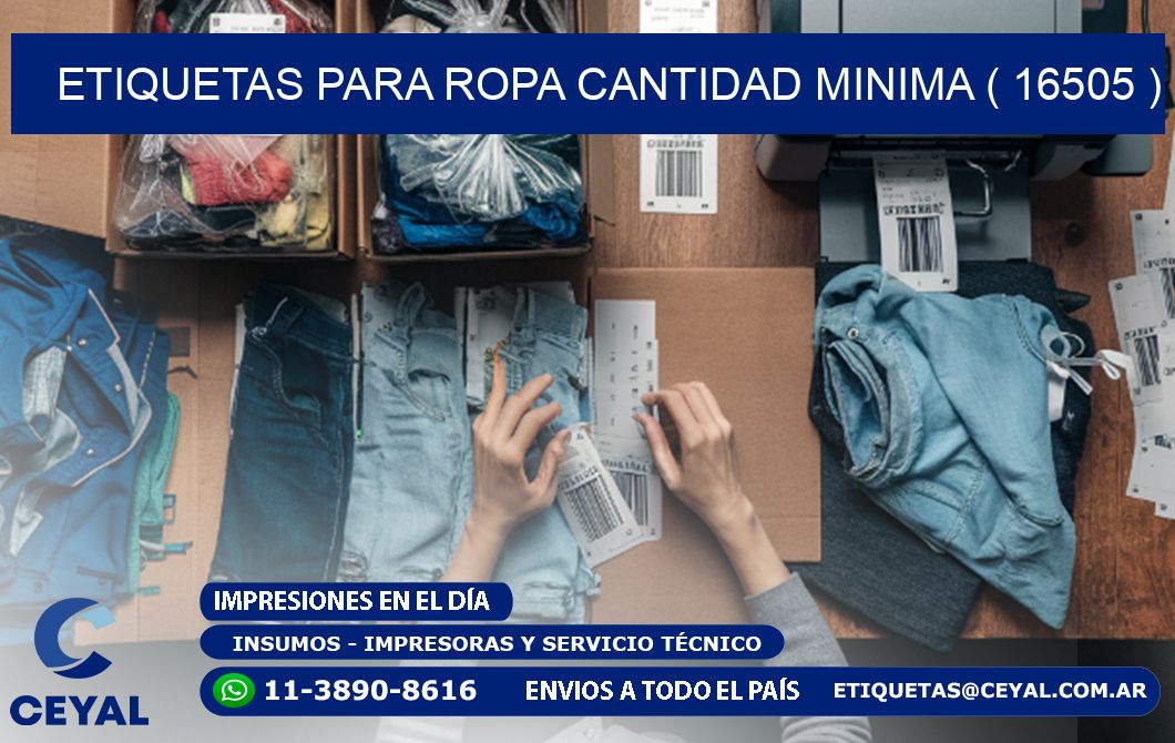 ETIQUETAS PARA ROPA CANTIDAD MINIMA ( 16505 )