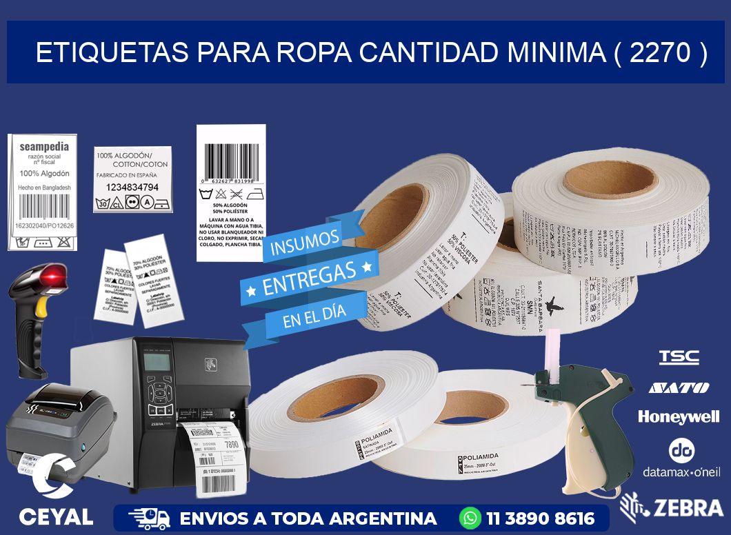 ETIQUETAS PARA ROPA CANTIDAD MINIMA ( 2270 )