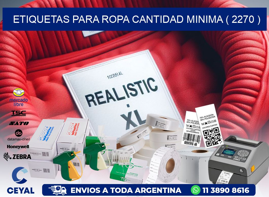 ETIQUETAS PARA ROPA CANTIDAD MINIMA ( 2270 )