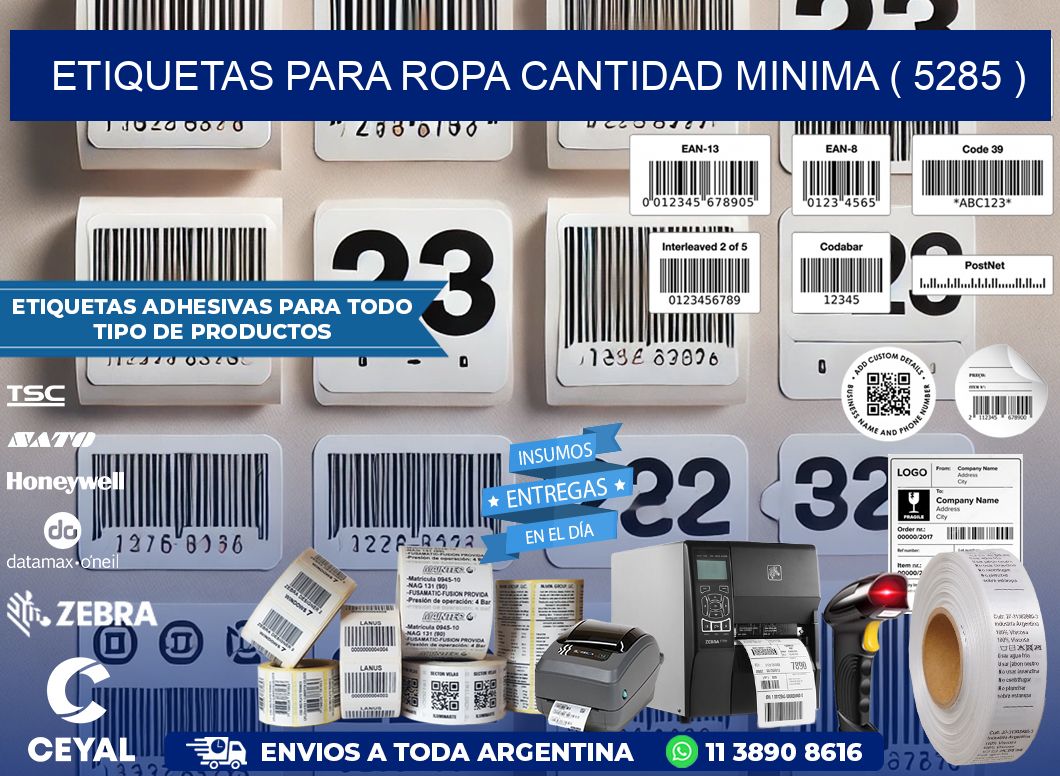 ETIQUETAS PARA ROPA CANTIDAD MINIMA ( 5285 )
