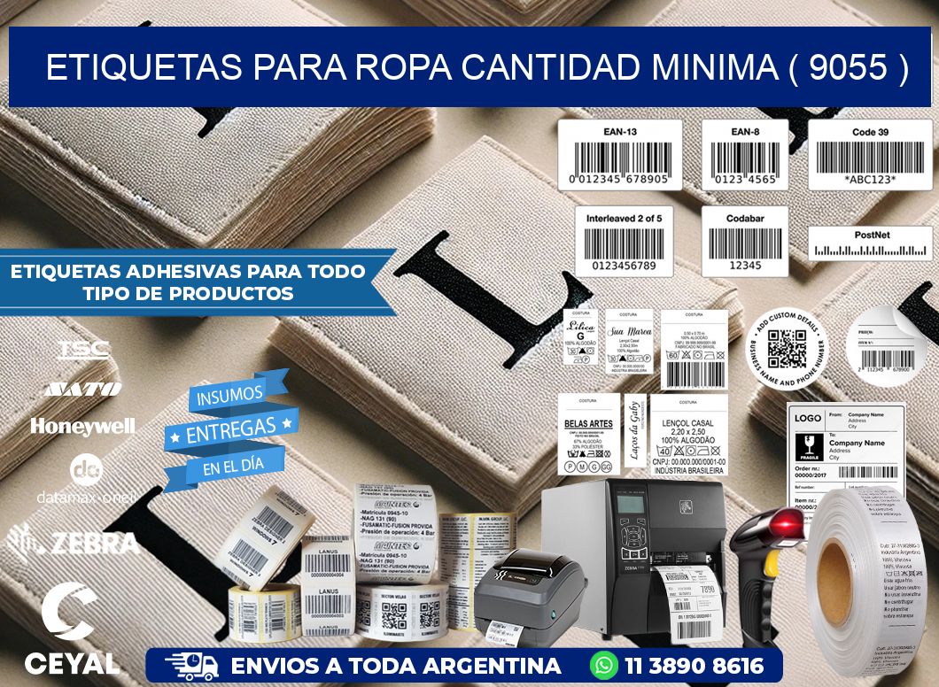 ETIQUETAS PARA ROPA CANTIDAD MINIMA ( 9055 )