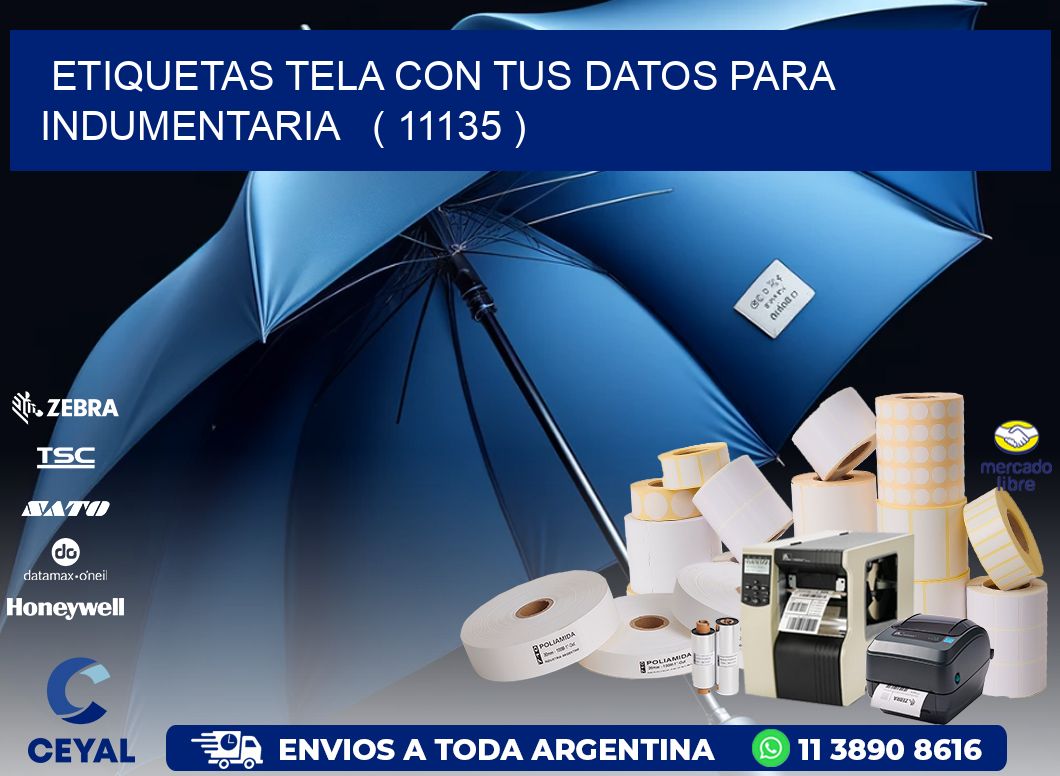 ETIQUETAS TELA CON TUS DATOS PARA INDUMENTARIA   ( 11135 )