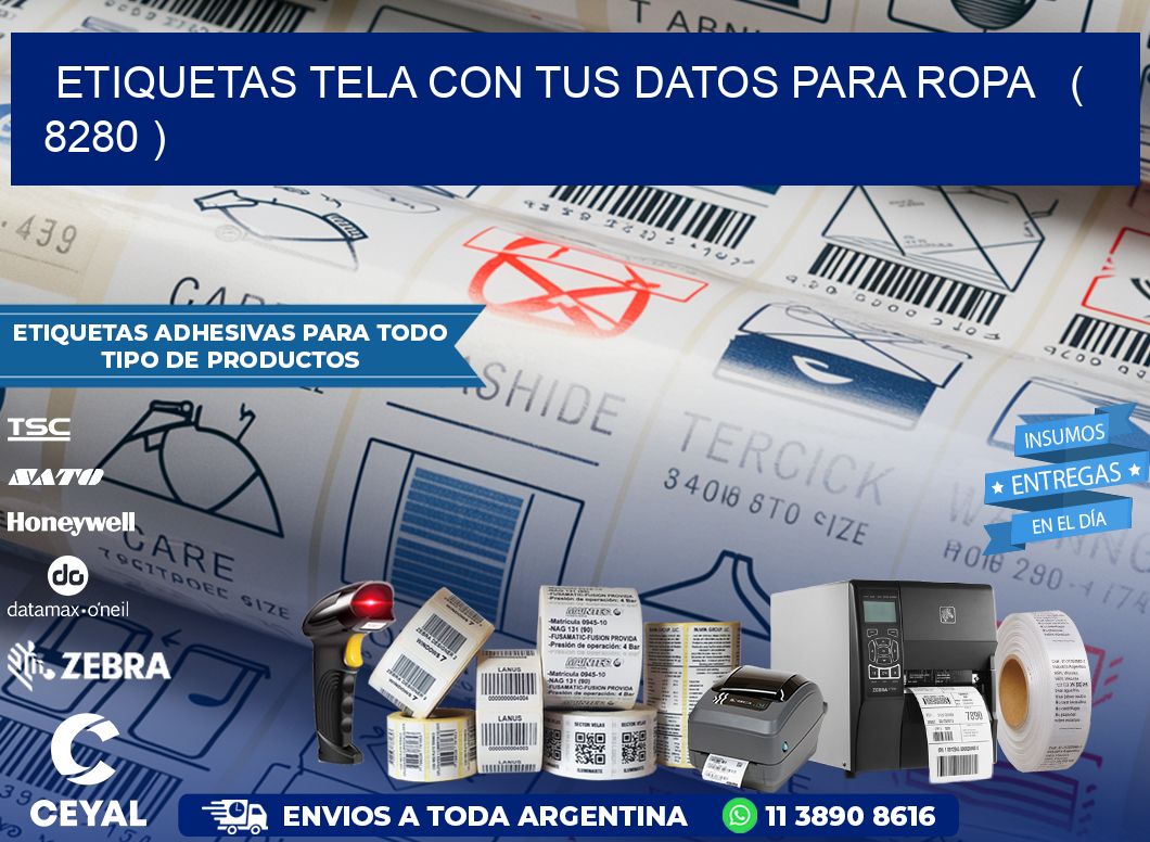 ETIQUETAS TELA CON TUS DATOS PARA ROPA   ( 8280 )