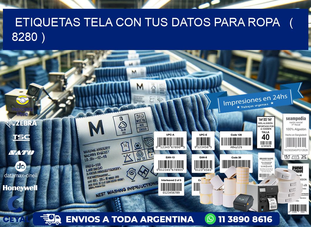 ETIQUETAS TELA CON TUS DATOS PARA ROPA ( 8280 )