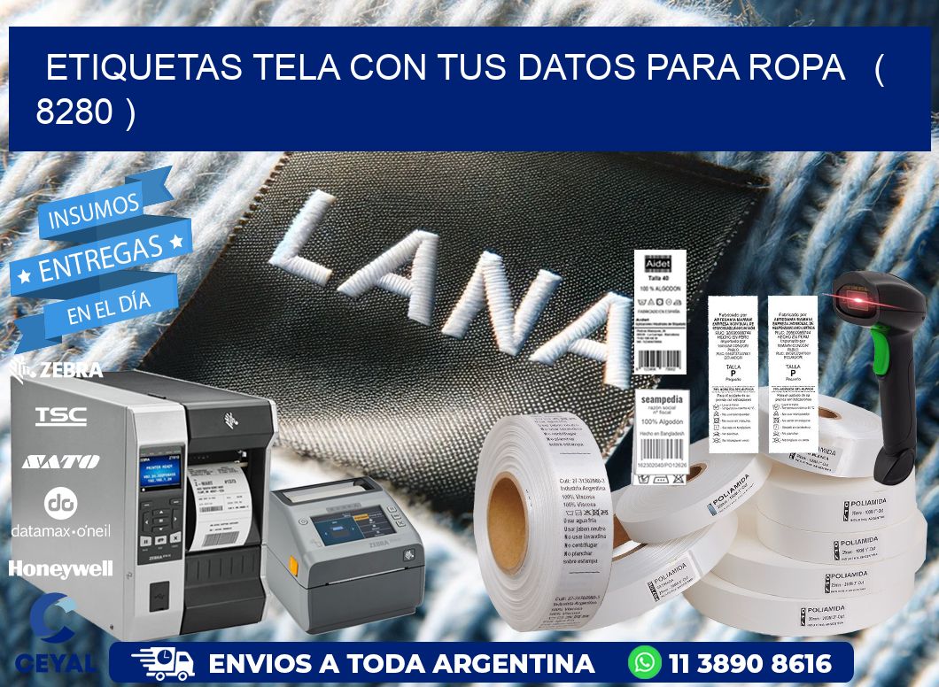 ETIQUETAS TELA CON TUS DATOS PARA ROPA ( 8280 )