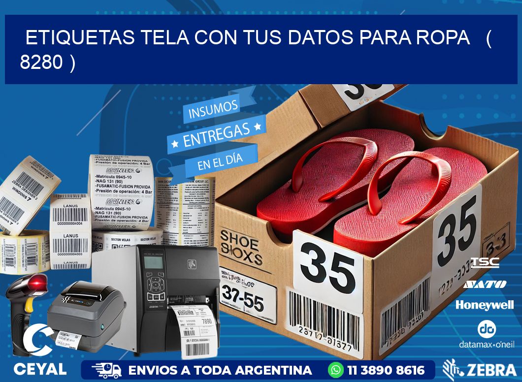ETIQUETAS TELA CON TUS DATOS PARA ROPA ( 8280 )