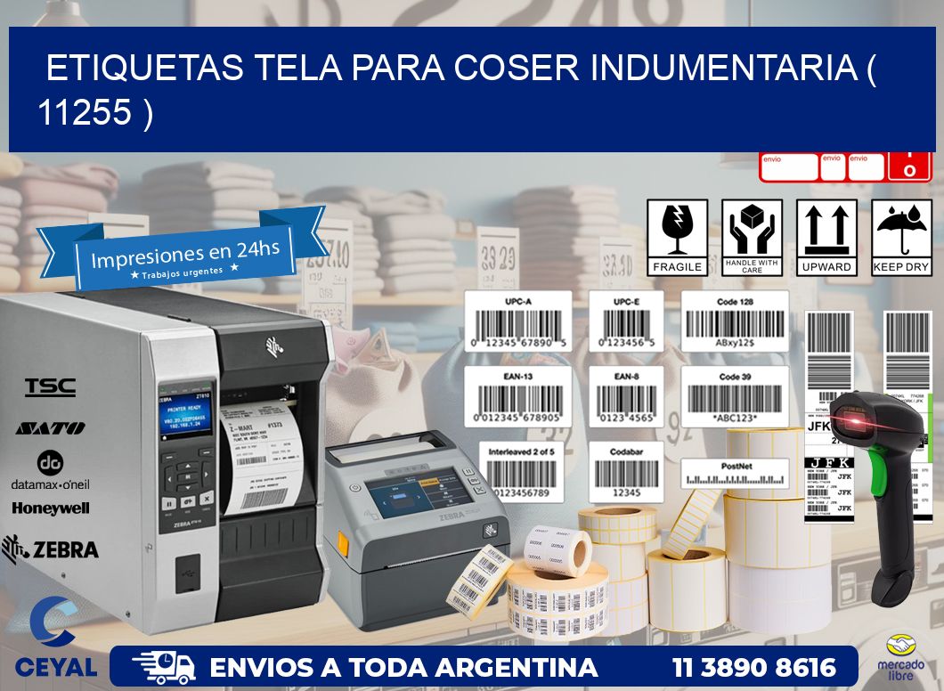 ETIQUETAS TELA PARA COSER INDUMENTARIA ( 11255 )