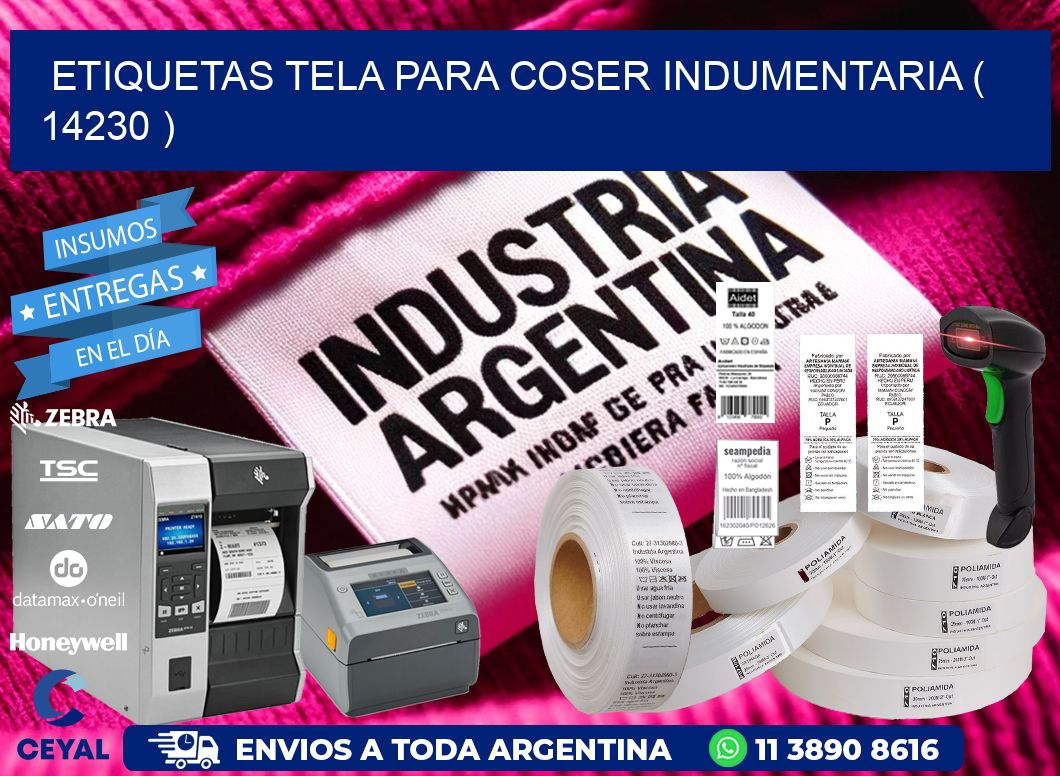 ETIQUETAS TELA PARA COSER INDUMENTARIA ( 14230 )