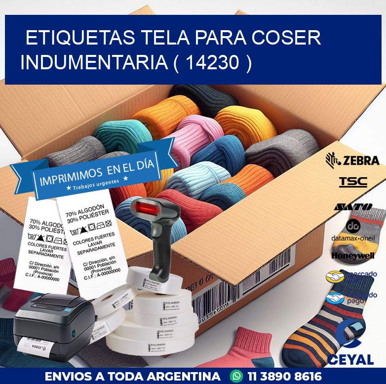 ETIQUETAS TELA PARA COSER INDUMENTARIA ( 14230 )