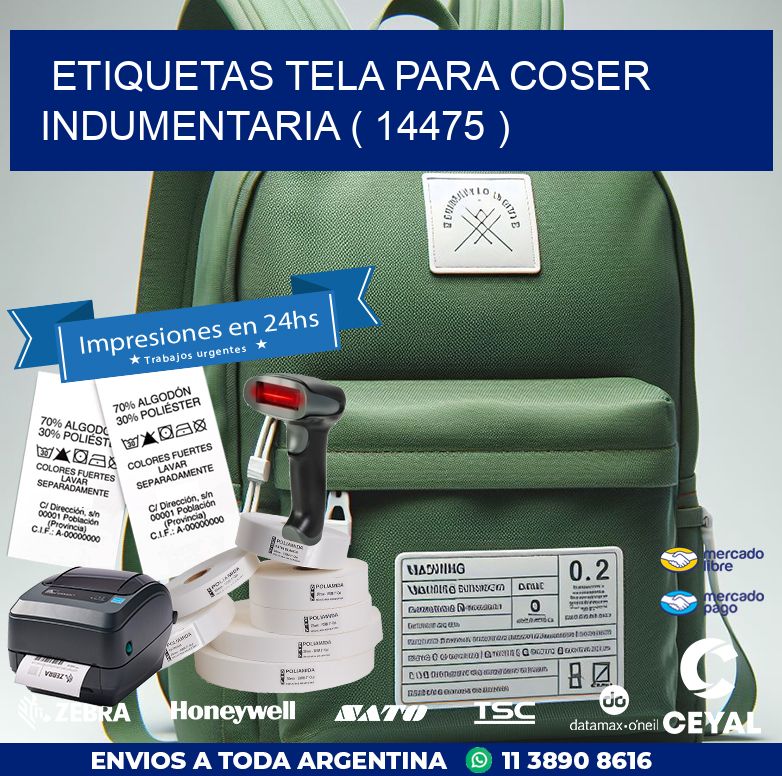 ETIQUETAS TELA PARA COSER INDUMENTARIA ( 14475 )