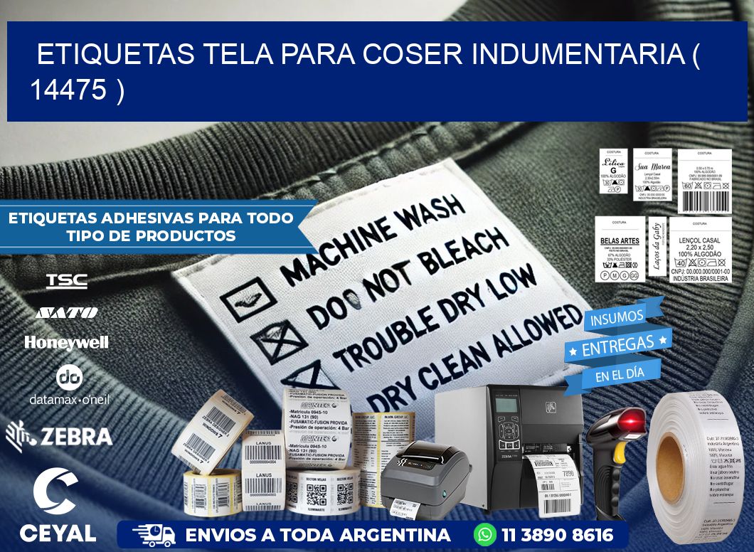 ETIQUETAS TELA PARA COSER INDUMENTARIA ( 14475 )