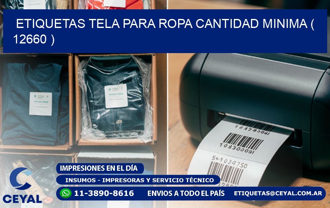 ETIQUETAS TELA PARA ROPA CANTIDAD MINIMA ( 12660 )