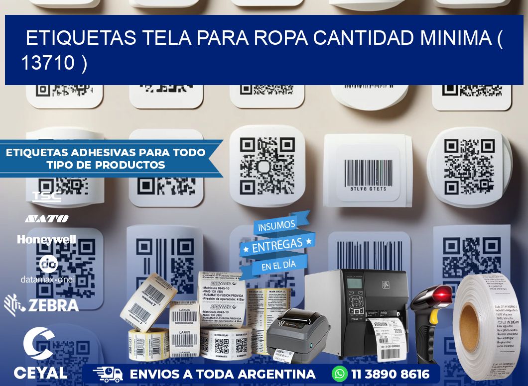 ETIQUETAS TELA PARA ROPA CANTIDAD MINIMA ( 13710 )