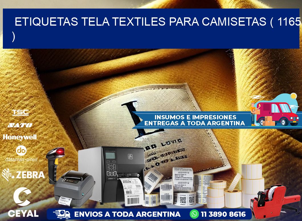 ETIQUETAS TELA TEXTILES PARA CAMISETAS ( 1165 )