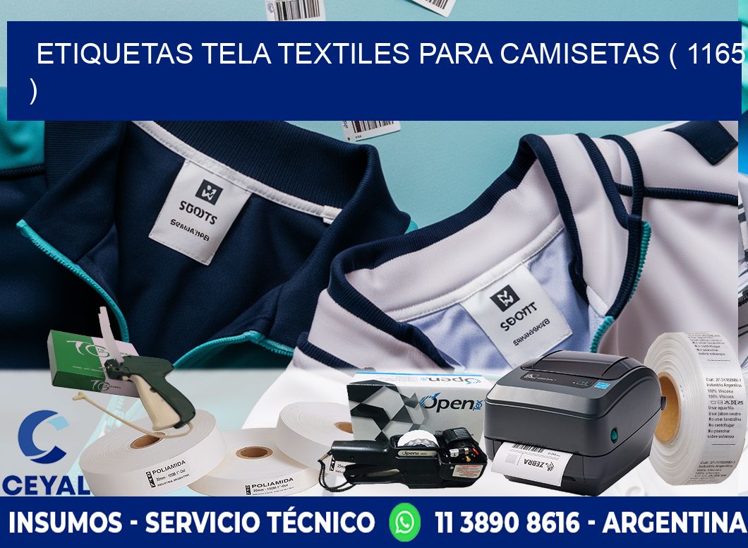 ETIQUETAS TELA TEXTILES PARA CAMISETAS ( 1165 )