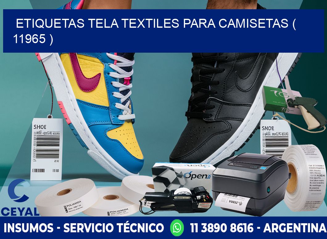 ETIQUETAS TELA TEXTILES PARA CAMISETAS ( 11965 )