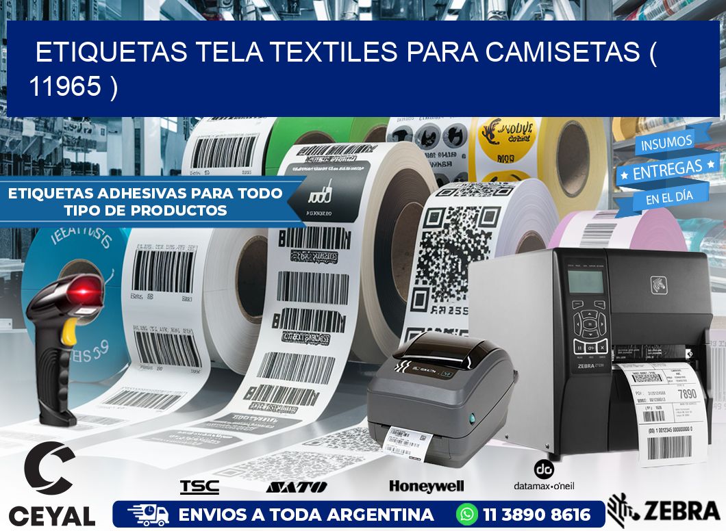 ETIQUETAS TELA TEXTILES PARA CAMISETAS ( 11965 )