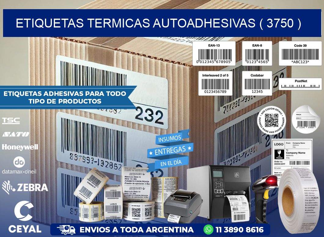 ETIQUETAS TERMICAS AUTOADHESIVAS ( 3750 )