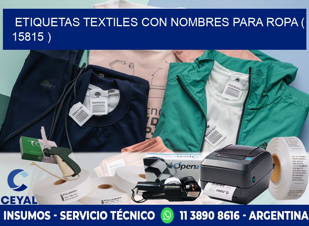 ETIQUETAS TEXTILES CON NOMBRES PARA ROPA ( 15815 )