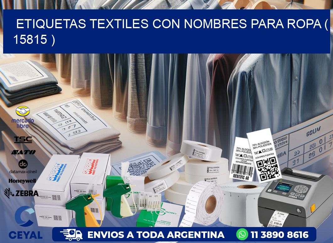 ETIQUETAS TEXTILES CON NOMBRES PARA ROPA ( 15815 )