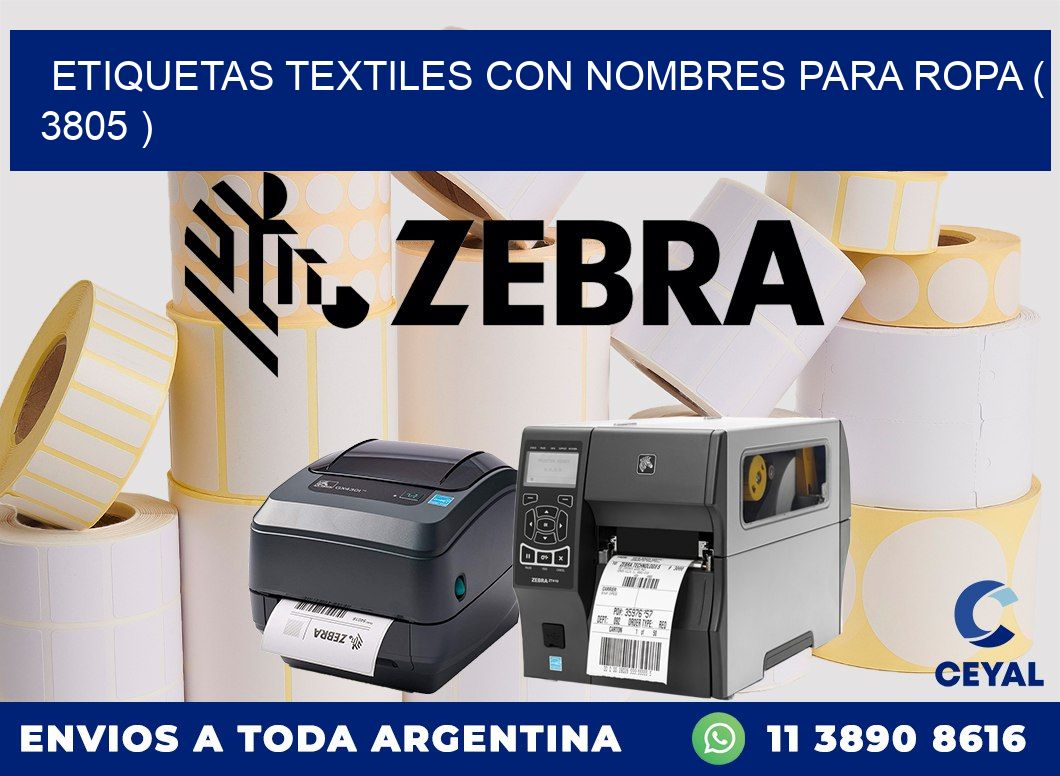 ETIQUETAS TEXTILES CON NOMBRES PARA ROPA ( 3805 )