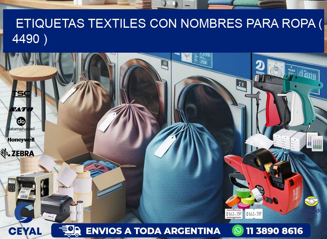 ETIQUETAS TEXTILES CON NOMBRES PARA ROPA ( 4490 )