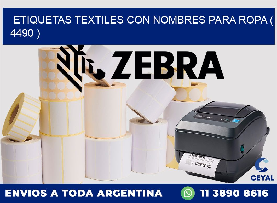 ETIQUETAS TEXTILES CON NOMBRES PARA ROPA ( 4490 )
