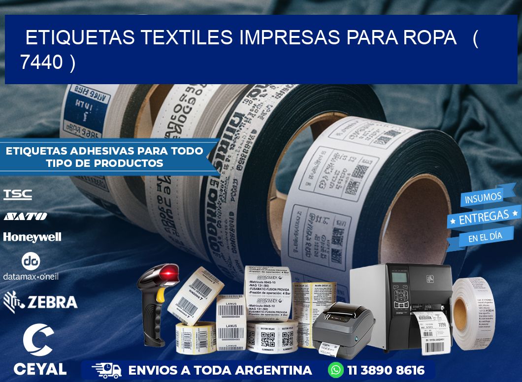 ETIQUETAS TEXTILES IMPRESAS PARA ROPA   ( 7440 )