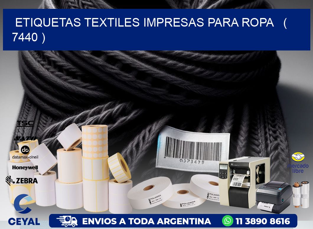 ETIQUETAS TEXTILES IMPRESAS PARA ROPA   ( 7440 )