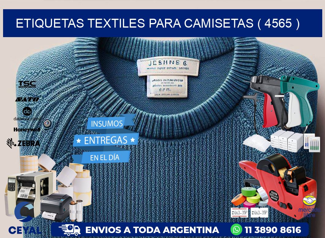 ETIQUETAS TEXTILES PARA CAMISETAS ( 4565 )