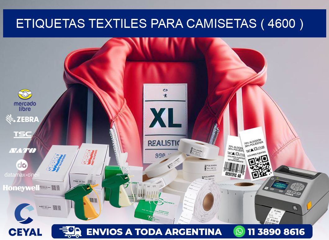 ETIQUETAS TEXTILES PARA CAMISETAS ( 4600 )