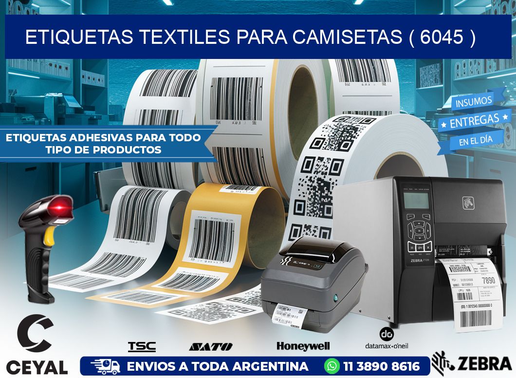 ETIQUETAS TEXTILES PARA CAMISETAS ( 6045 )
