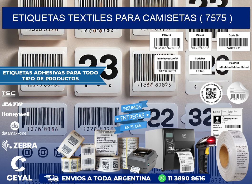ETIQUETAS TEXTILES PARA CAMISETAS ( 7575 )