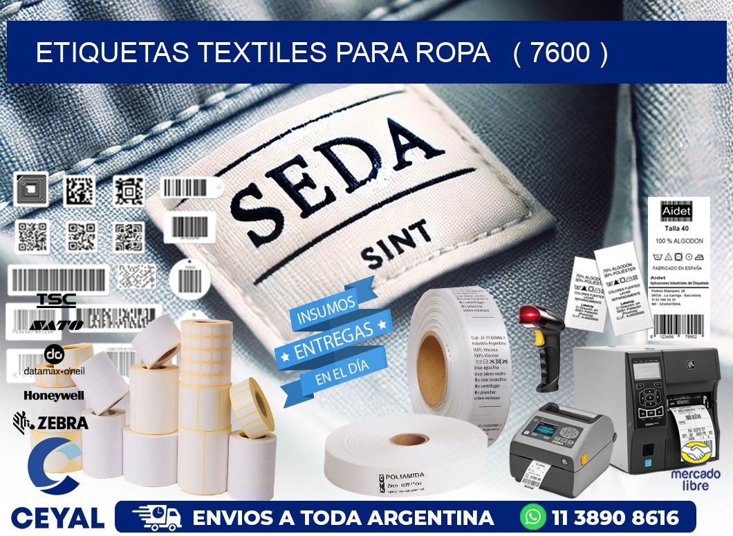 ETIQUETAS TEXTILES PARA ROPA ( 7600 )